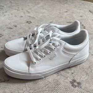 Vans Classic White Leather Low-Top Sneakers